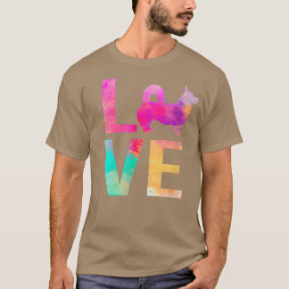 Pembroke Welsh Corgi, färgstarka Hund-presenter Pe T Shirt
