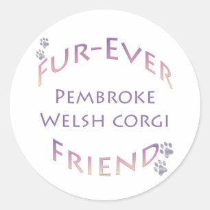 Pembroke Welsh Corgi Furever Runt Klistermärke