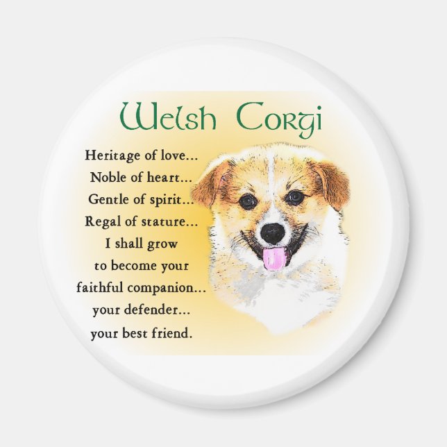 Pembroke Welsh Corgi Gifts Magnet (Framsidan)