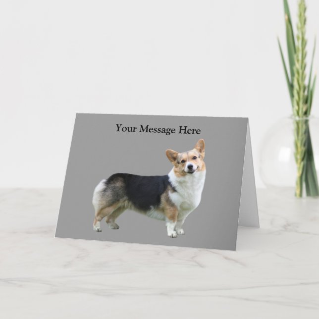 Pembroke Welsh Corgi Greeting Card Helgkort (Framsida)