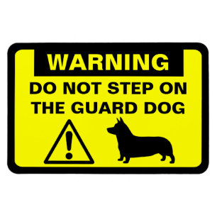 Pembroke Welsh Corgi Guard Hund Warning Humous Magnet