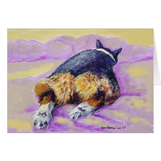 Pembroke Welsh Corgi Hälsningskort (Framsidan Horizontal)