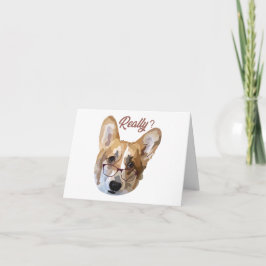 Pembroke Welsh Corgi Hand plockade Digital Art Kort