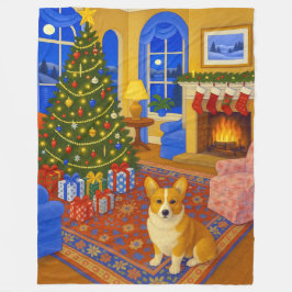 Pembroke Welsh Corgi-helgdag Fleecefilt