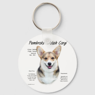 Pembroke Welsh Corgi Historik design Nyckelring