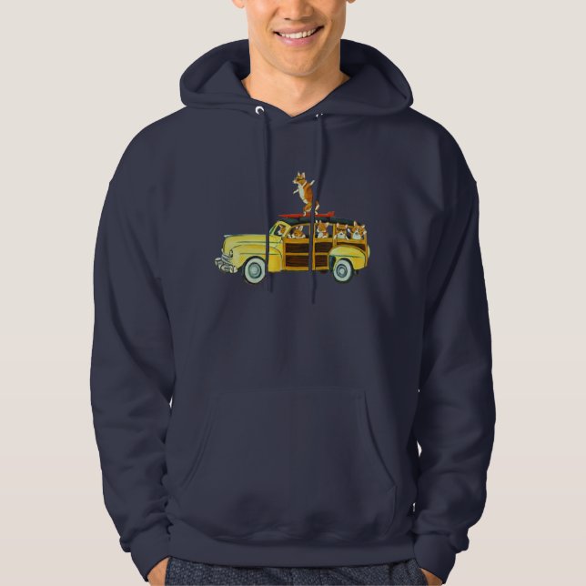 Pembroke Welsh Corgi Hoodie (Framsida)
