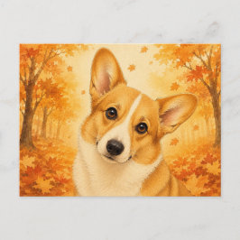 Pembroke Welsh Corgi Höst Hund Vykort