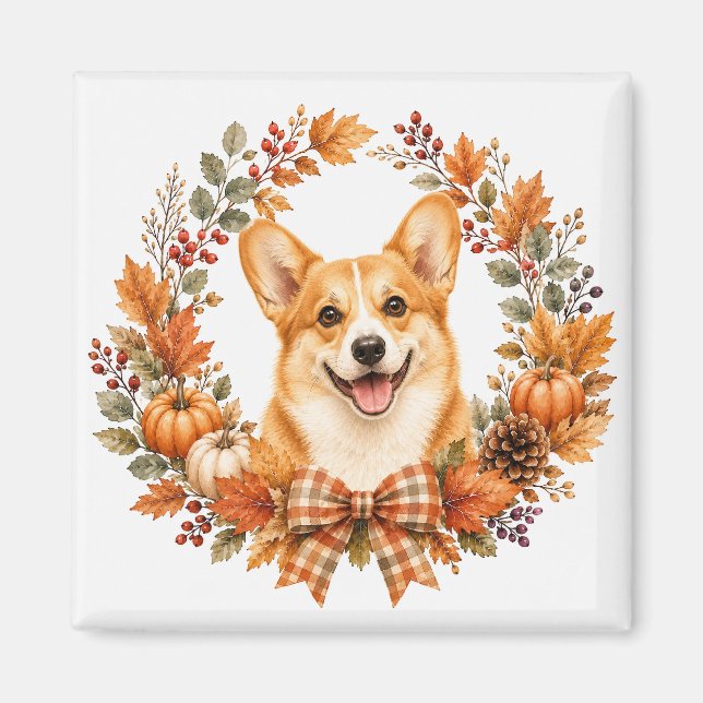 Pembroke Welsh Corgi Höst Magnet (Framsidan)