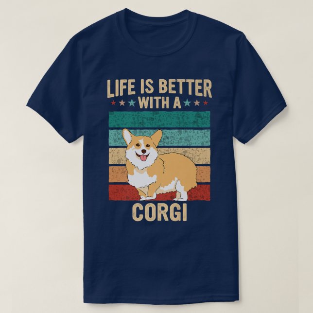 Pembroke Welsh Corgi Hund1278 T Shirt (Design framsida)