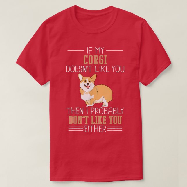 Pembroke Welsh Corgi Hund304 T Shirt (Design framsida)