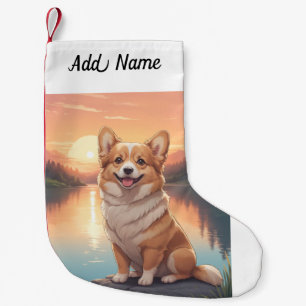 Pembroke Welsh Corgi Hund Liten Julstrumpa