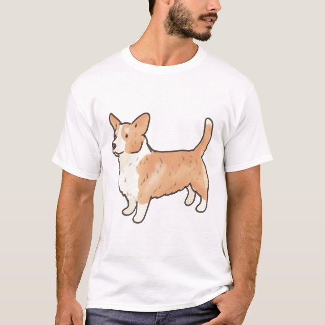 Pembroke welsh corgi hund Magi T Shirt (Framsida)
