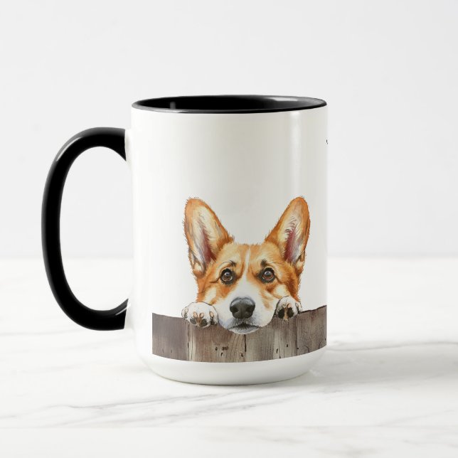Pembroke Welsh Corgi Hund Mugg (Vänster)