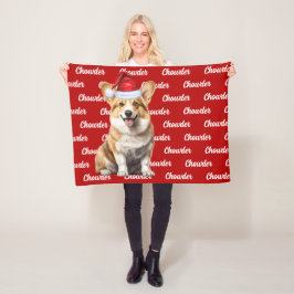 Pembroke Welsh Corgi Hund Namn jul Helgdag Fleecefilt