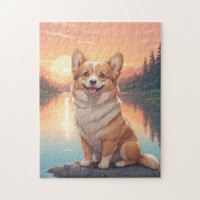 Pembroke Welsh Corgi hund Pussel (Vertikal)