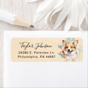 Pembroke Welsh Corgi Hund Returadressetikett Returadress Etikett
