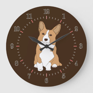 Pembroke Welsh Corgi Hund Stor Klocka
