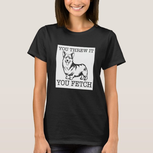 Pembroke Welsh Corgi hund T Shirt (Framsida)