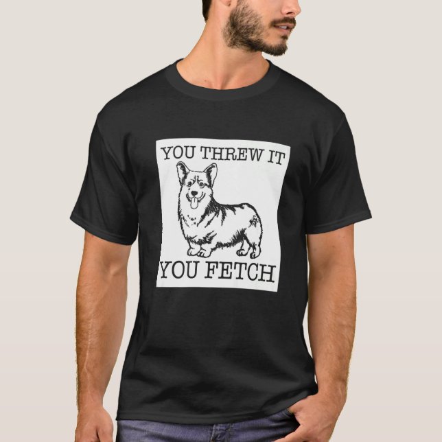 Pembroke Welsh Corgi hund T Shirt (Framsida)