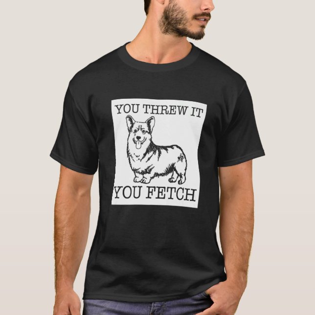 Pembroke Welsh Corgi hund T Shirt (Framsida)