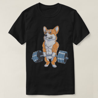 Pembroke Welsh Corgi Hund Working Out Funny Corgi T Shirt