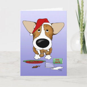 Pembroke Welsh Corgi jul Helgkort