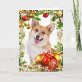 Pembroke Welsh Corgi jul Helgkort
