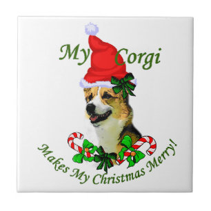 Pembroke Welsh Corgi jul Kakelplatta