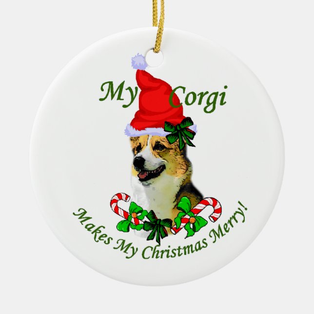 Pembroke Welsh Corgi jul Ornament (Framsidan)
