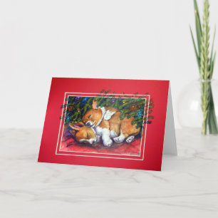 Pembroke Welsh Corgi julkort Helgkort