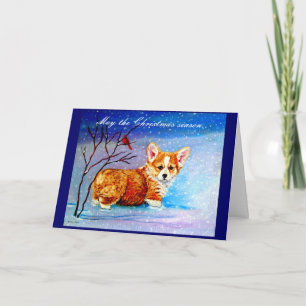Pembroke Welsh Corgi julkort Helgkort