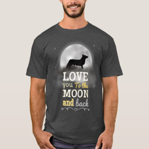 Pembroke Welsh Corgi Kärlek till Måne T Shirt