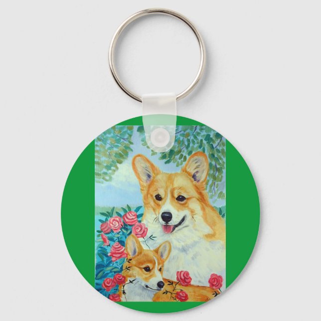 Pembroke Welsh Corgi Keychain Nyckelring (Framsida)