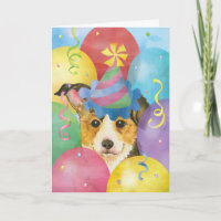 Pembroke Welsh Corgi-kort för födelsedagsbussar