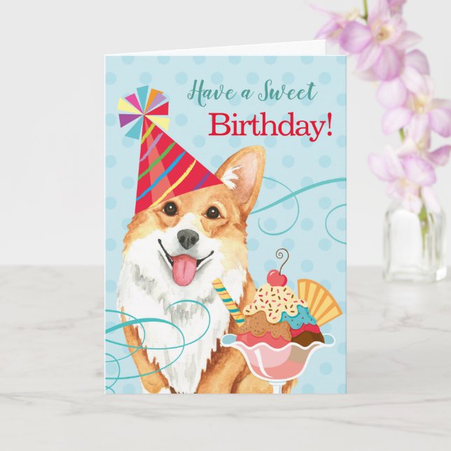 Pembroke Welsh Corgi-kort från Sverige Kort (Orkide)