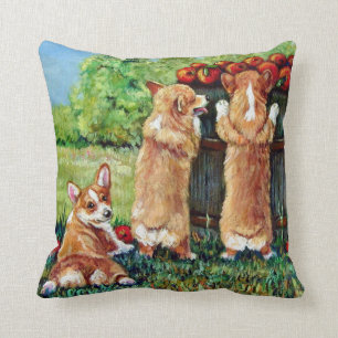 Pembroke Welsh Corgi Kudde Äppelgänget