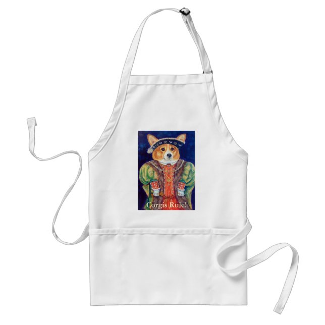 Pembroke Welsh Corgi KUNG APRON Förkläde (Framsidan)
