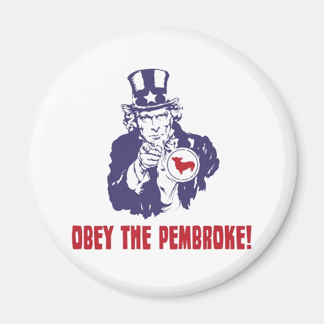 Pembroke Welsh Corgi Magnet (Framsidan)