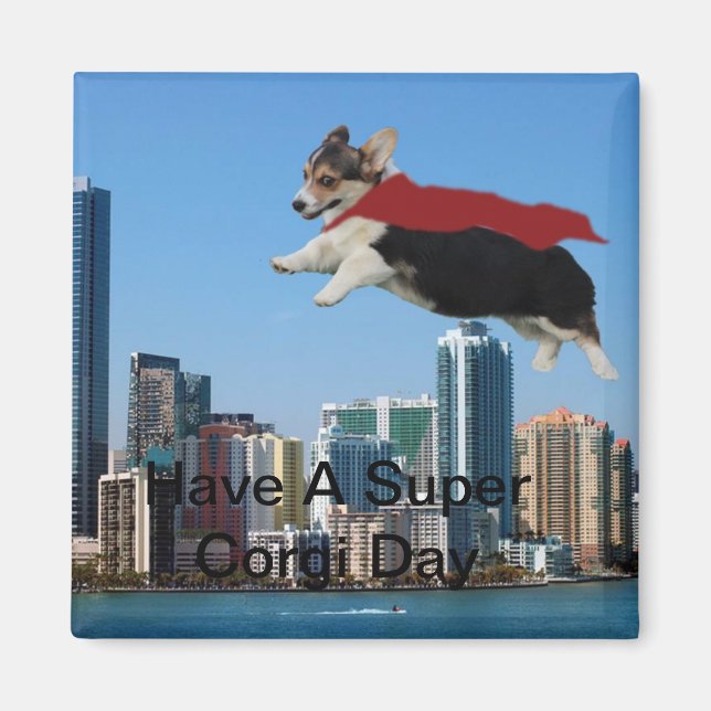 pembroke welsh corgi magnet (Framsidan)