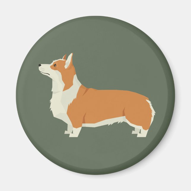 Pembroke Welsh Corgi Magnet (Framsidan)
