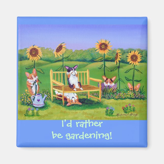 Pembroke Welsh Corgi Magnets Magnet (Framsidan)