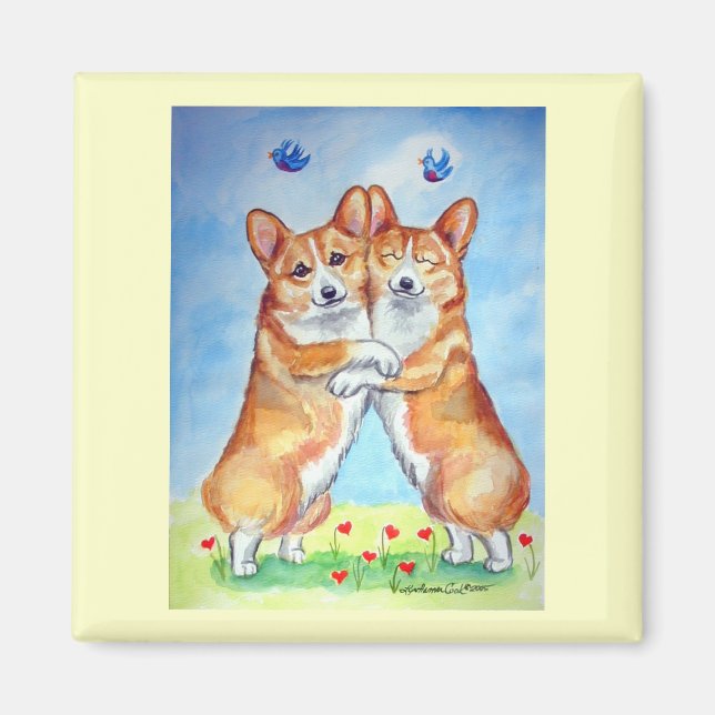 Pembroke Welsh Corgi Magnets Magnet (Framsidan)