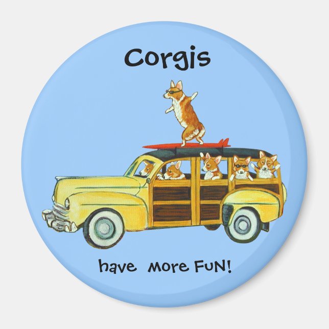 Pembroke Welsh Corgi Magnets Magnet (Framsidan)
