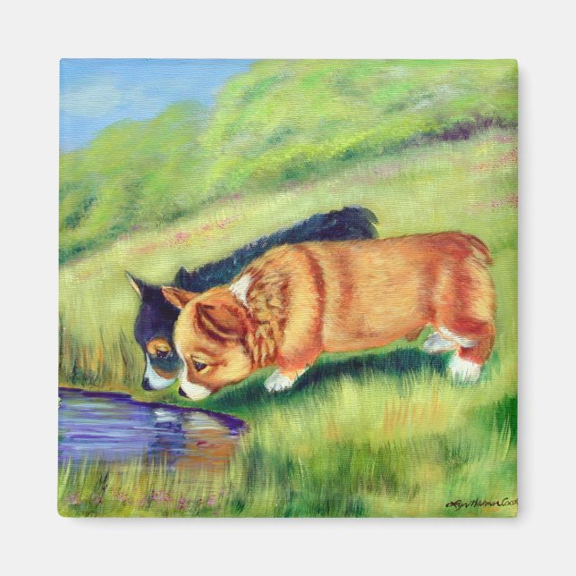 Pembroke Welsh Corgi Magnets Magnet (Framsidan)