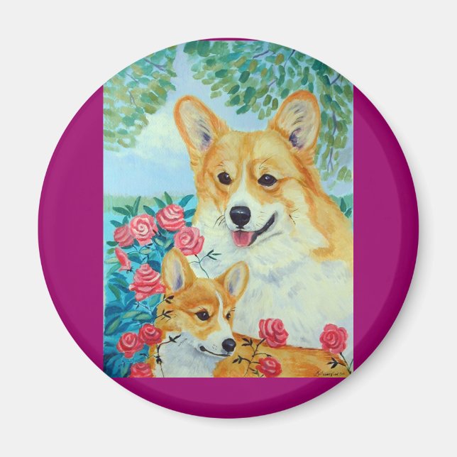 Pembroke Welsh Corgi Magnets Magnet (Framsidan)