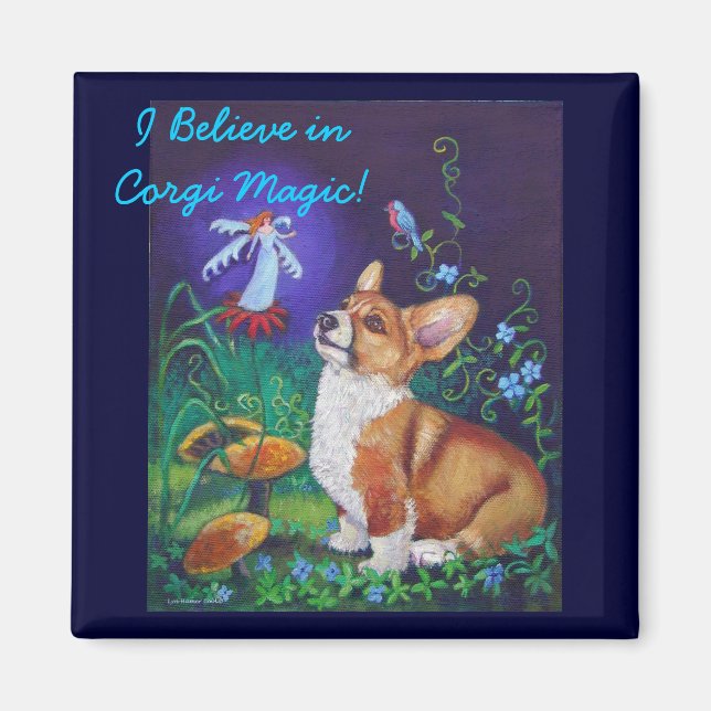 Pembroke Welsh Corgi Magnets Magnet (Framsidan)