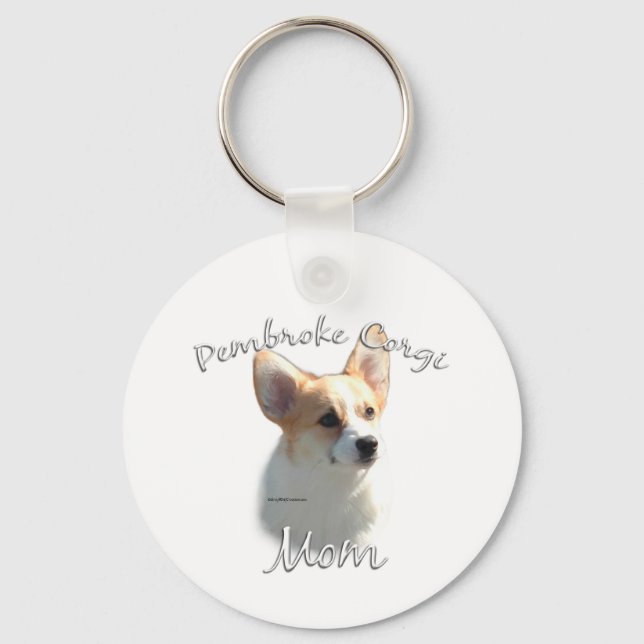 Pembroke Welsh Corgi Mamma 2 Nyckelring (Framsida)