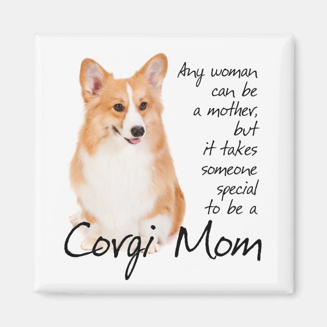 Pembroke Welsh Corgi Mamma Magnet (Framsidan)