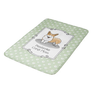 Pembroke Welsh Corgi Mamma (röd 1) Hund Cute Badrumsmatta