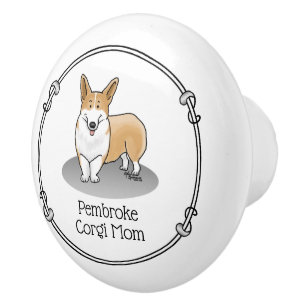 Pembroke Welsh Corgi Mamma (röd 1) Hund Cute Knopp